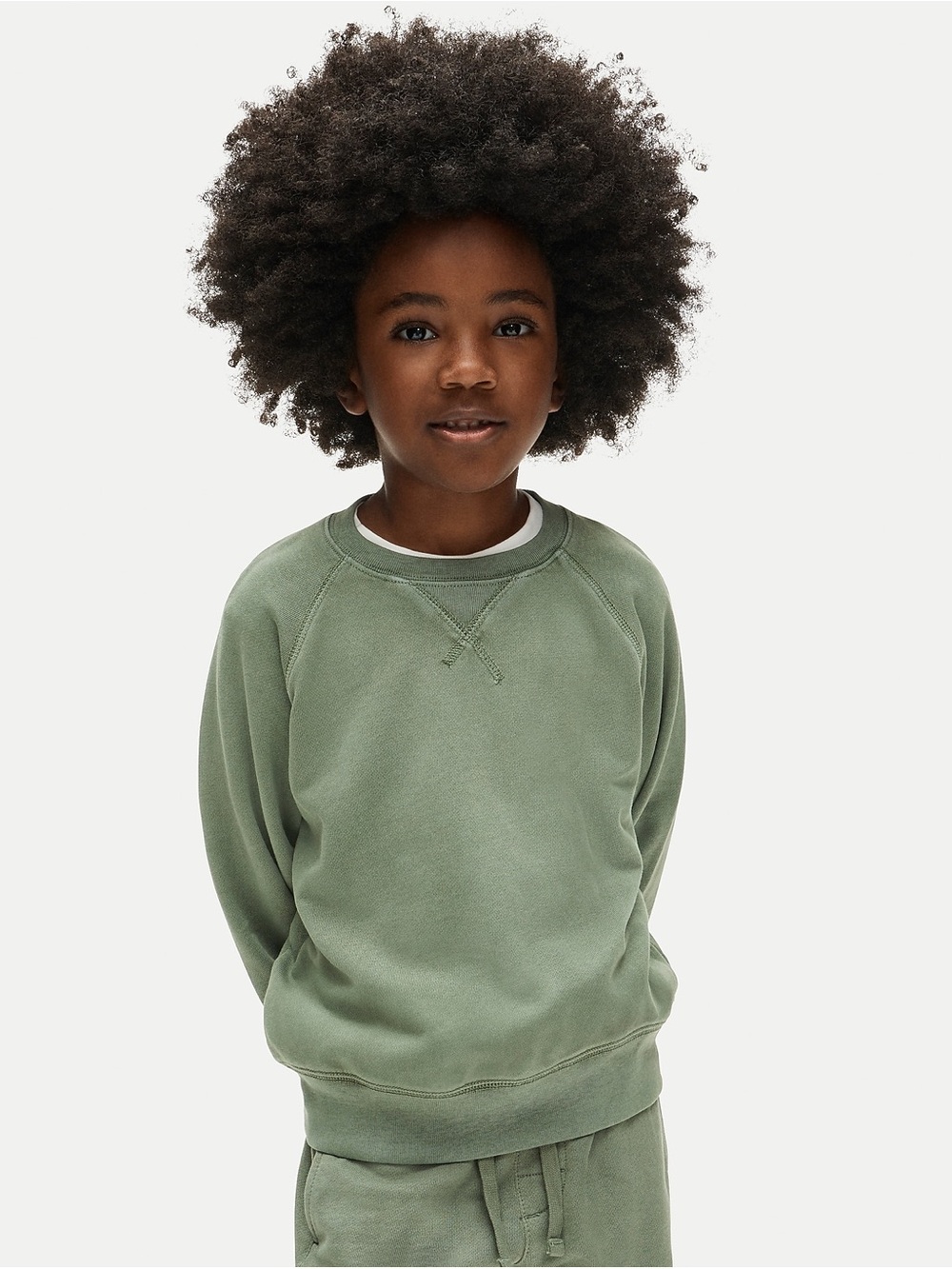 Crewcuts Kids' Sage Green Crewneck Sweatshirt